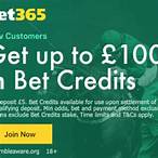 bet365 100 bet credits